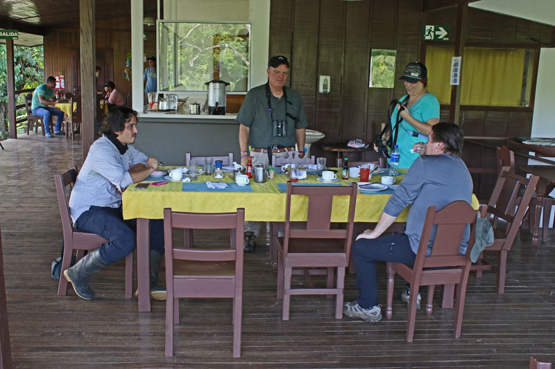 Juan Diego, Eric, and Julie at Laguna del Lagarto Lodge