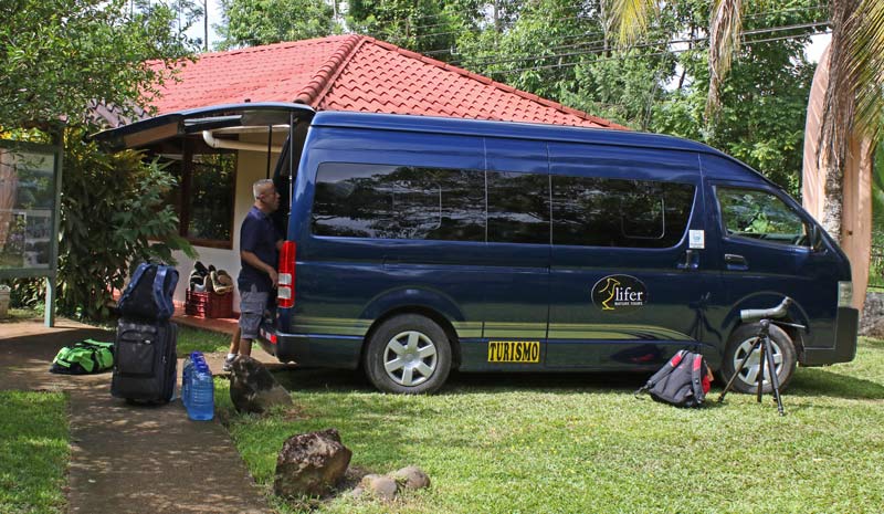 Our driver Melvin and our van